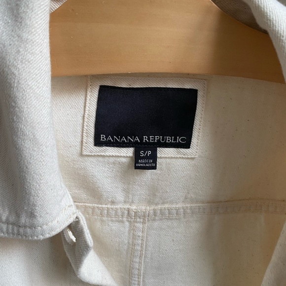 BANANA REPUBLIC cream denim jacket - Picture 2 of 4